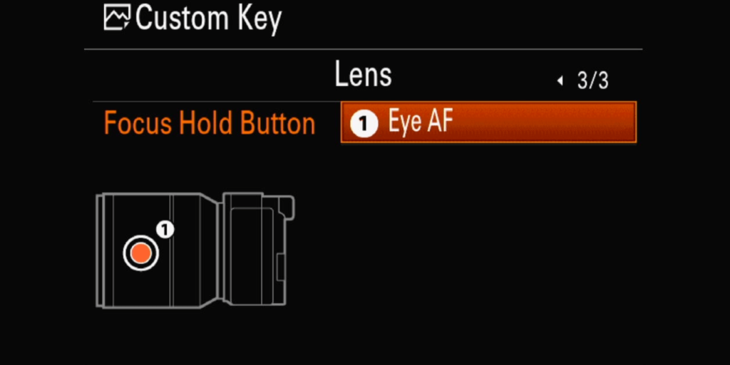 A7c Custom settings Focus Hold button